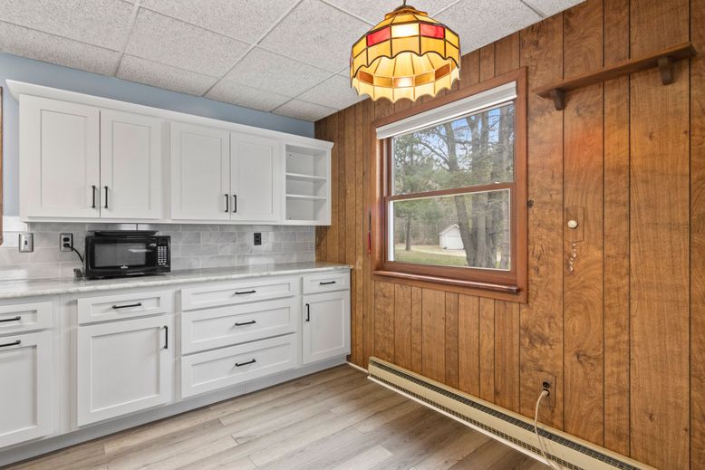 Interior, Kitchen, Wood Texture Flooring, Wooden Walls