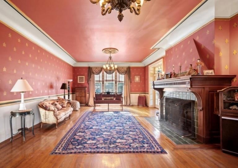 Chandelier, Fireplace, Interior, Wood Texture Flooring