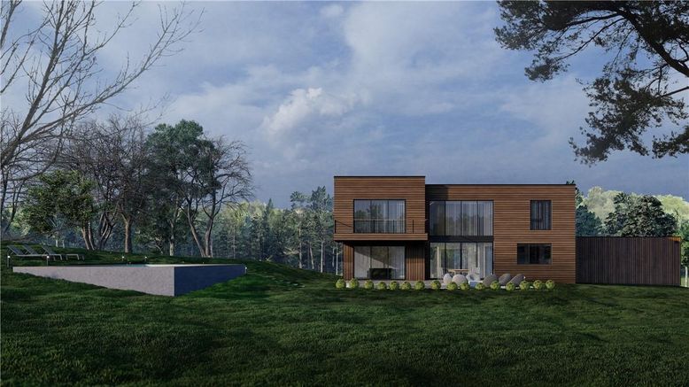 Backyard, Exterior, Facade, Modern