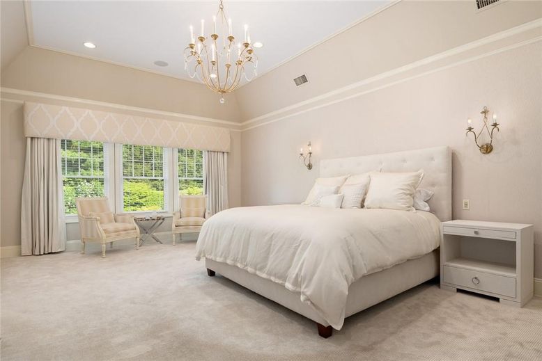 Bedroom, Chandelier, Interior, Recessed Lighting