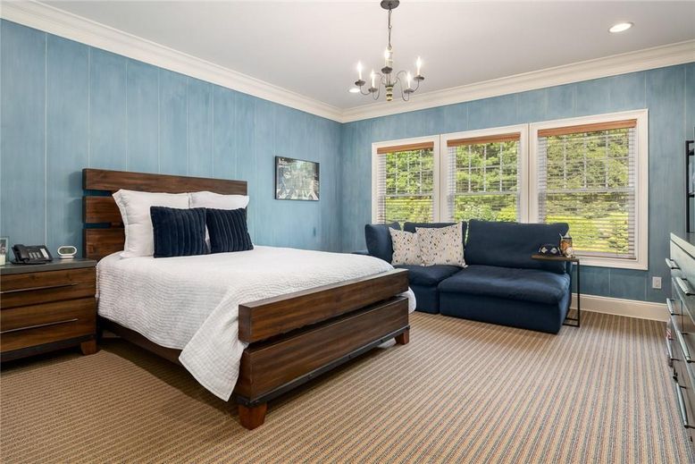 Bedroom, Chandelier, Interior, Recessed Lighting