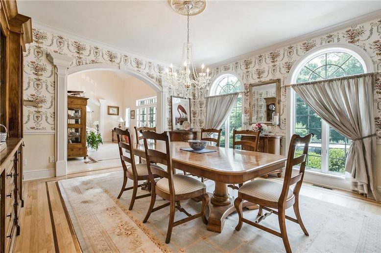 Chandelier, Dining room, Interior, Wood Texture Flooring