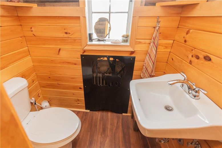 Bathroom, Interior, Wood Texture Flooring, Wooden Walls