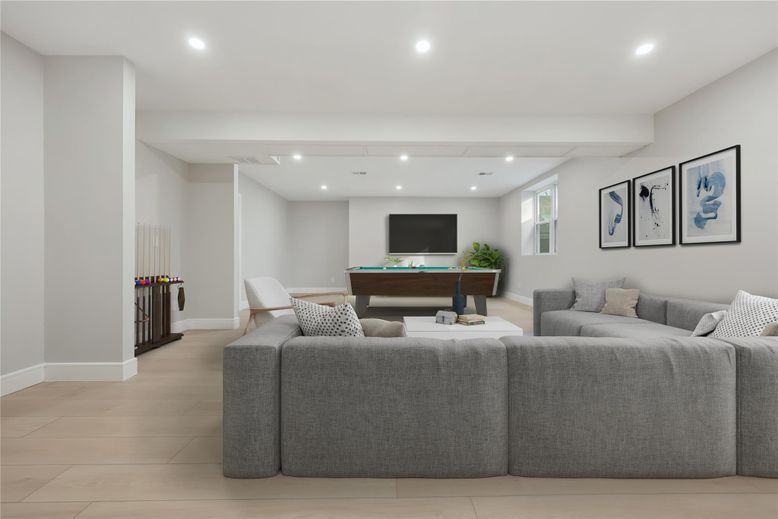 Billiard Table, Game Room, Interior, Living room, Recessed Lighting