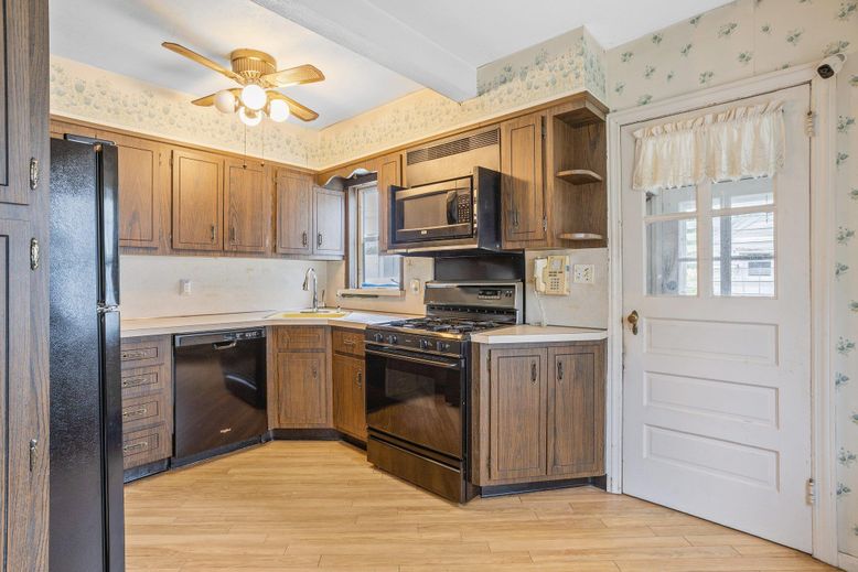 Interior, Kitchen, Wood Texture Flooring