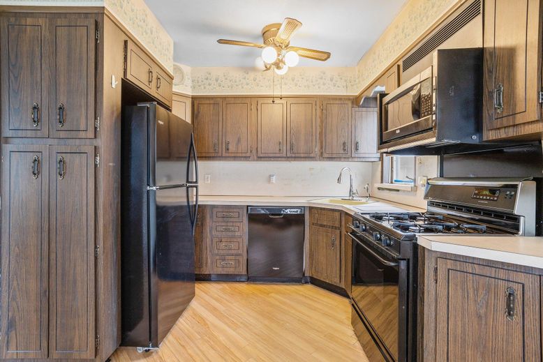 Interior, Kitchen, Wood Texture Flooring
