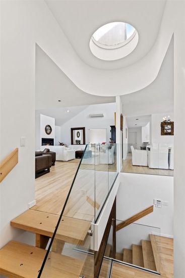 Interior, Living room, Pendant Lights, Wood Texture Flooring