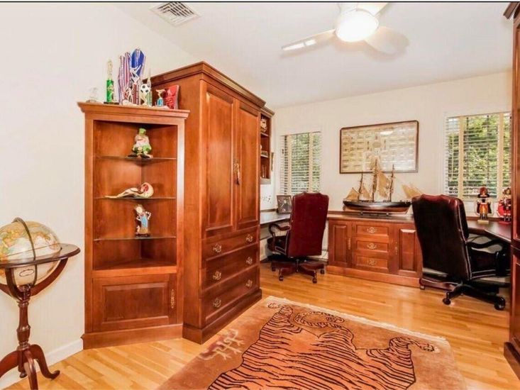 Home Office, Interior, Wood Texture Flooring