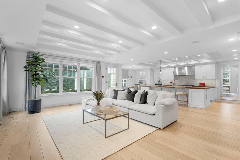 Interior, Kitchen, Living room, Pendant Lights, Recessed Lighting, Wood Texture Flooring