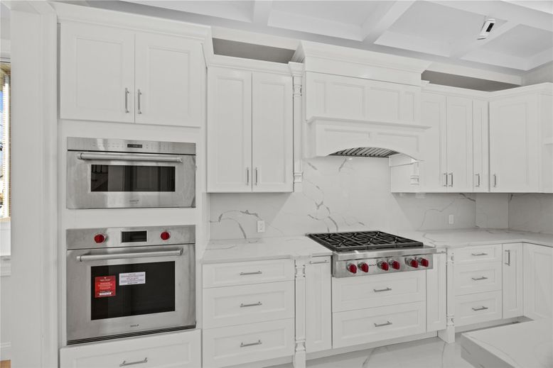 Interior, Kitchen, Marble Walls, Stainless Steel Appliances