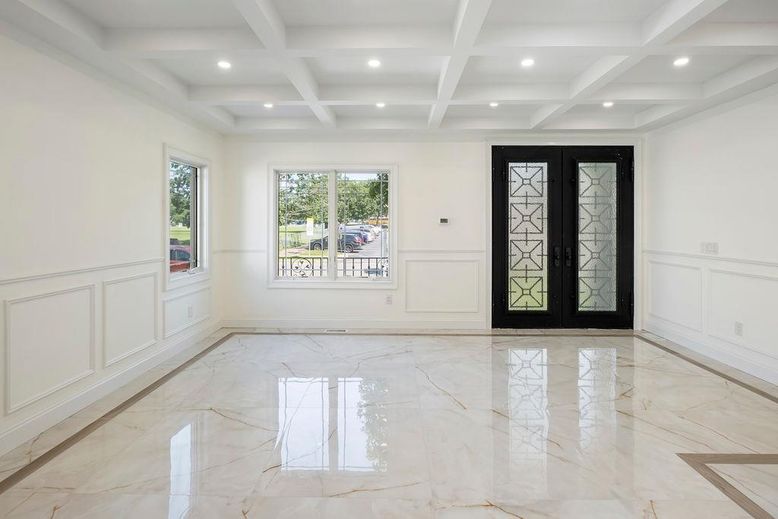 Empty room, Interior, Marble, Recessed Lighting