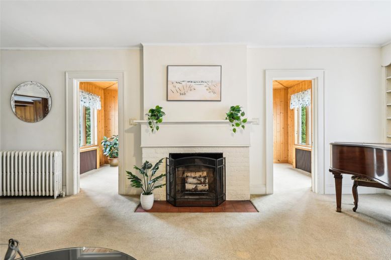Fireplace, Interior, Piano