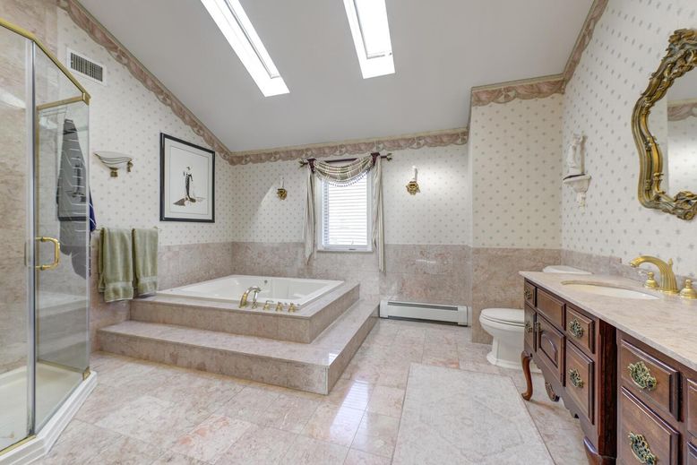 Bathroom, Dual Sink Vanities, Glass Shower, Interior