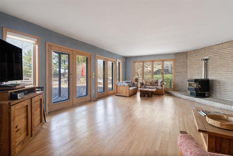 Fireplace, Interior, Living room, Stone Walls, Wood Texture Flooring