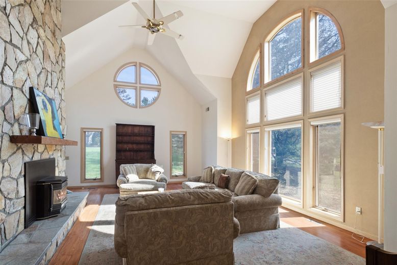 Fireplace, Interior, Living room, Stone Walls, Wood Texture Flooring