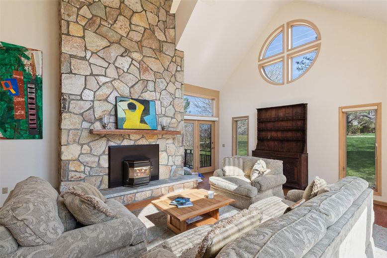Fireplace, Interior, Living room, Stone Walls