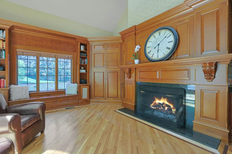 Fireplace, Interior, Wood Texture Flooring, Wooden Walls