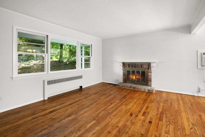 Empty room, Fireplace, Interior, Wood Texture Flooring