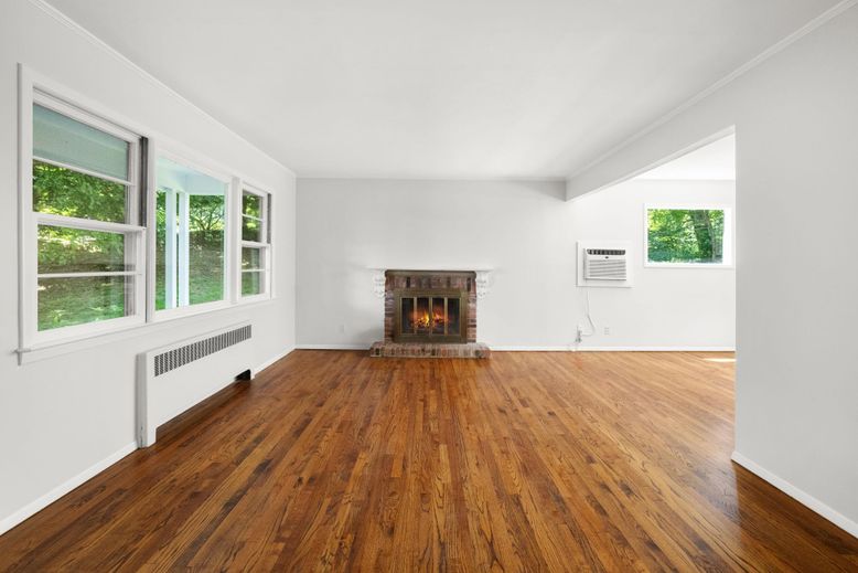 Empty room, Fireplace, Interior, Wood Texture Flooring