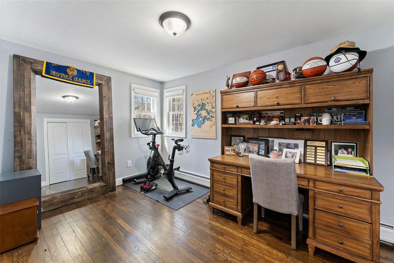 Fitness Equipment, Home Office, Interior, Wood Texture Flooring