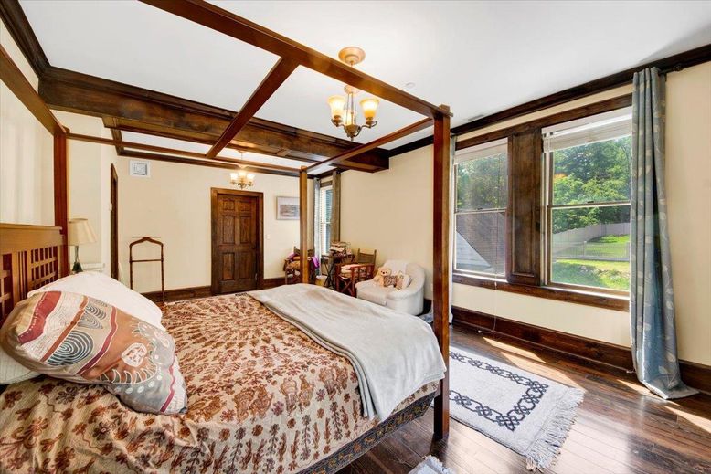 Bedroom, Interior, Wooden Beams, Wood Texture Flooring
