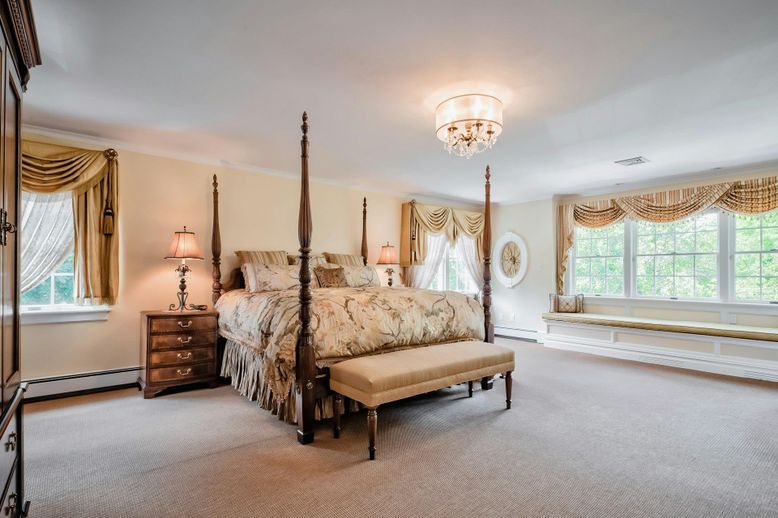 Bedroom, Chandelier, Interior