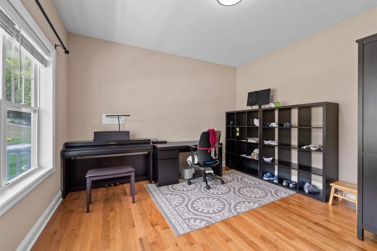 Home Office, Interior, Piano, Wood Texture Flooring