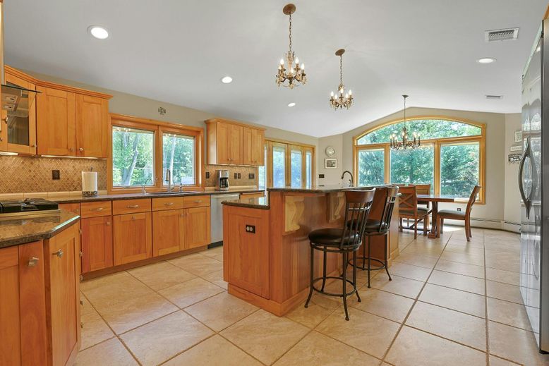 Chandelier, Dining room, Interior, Kitchen, Recessed Lighting
