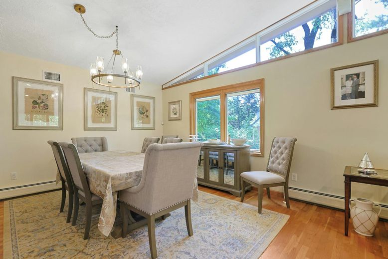 Chandelier, Dining room, Interior, Wood Texture Flooring