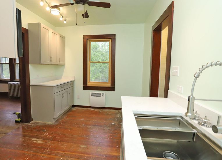 Interior, Kitchen, Wood Texture Flooring