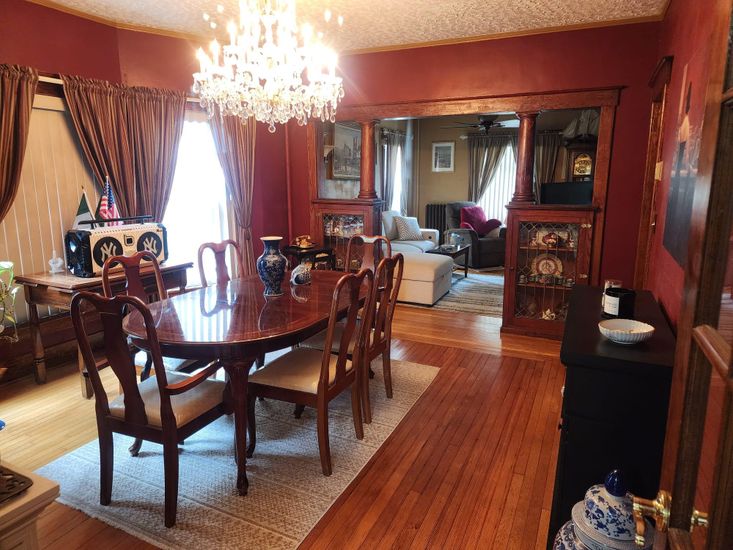 Chandelier, Dining room, Interior, Living room, Wood Texture Flooring