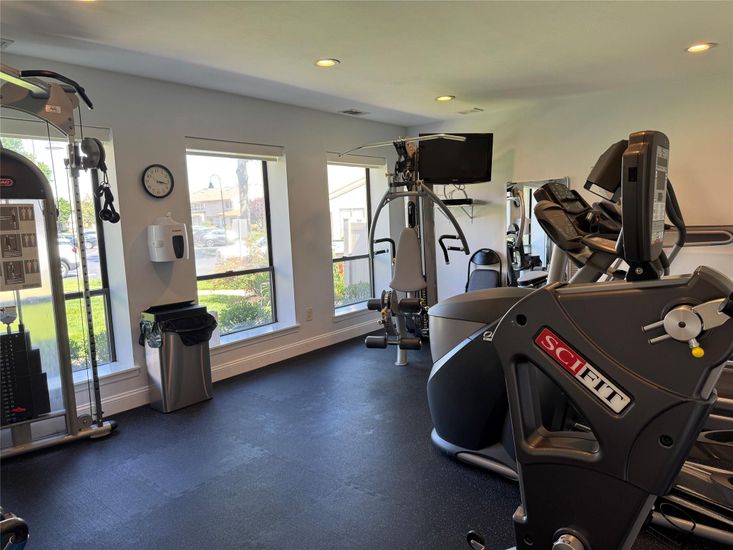 Fitness Equipment, Gym, Interior, Recessed Lighting