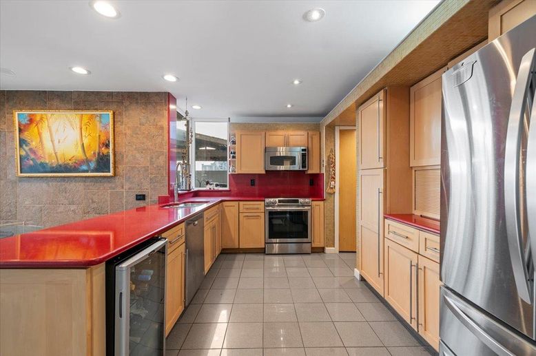 Interior, Kitchen, Recessed Lighting, Stainless Steel Appliances