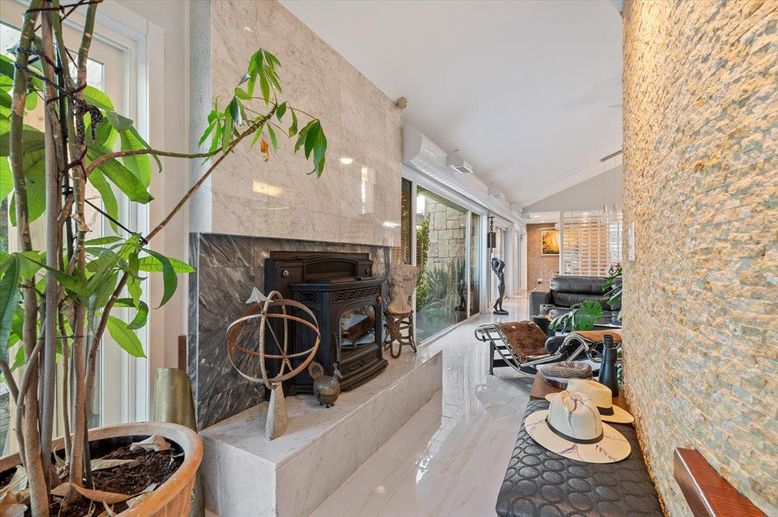Fireplace, Interior, Stone Walls