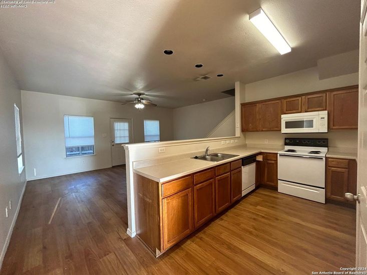 Interior, Kitchen, Wood Texture Flooring