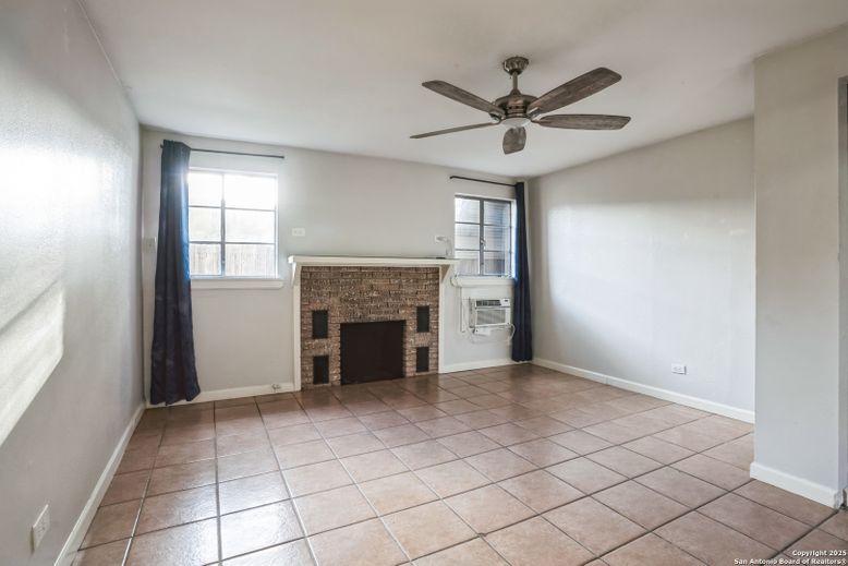 Empty room, Fireplace, Interior