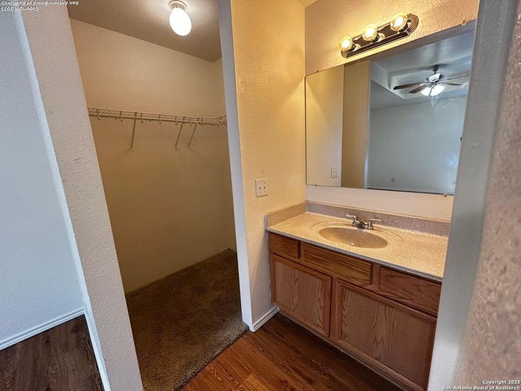 Bathroom, Interior, Walk-in Closets, Wood Texture Flooring