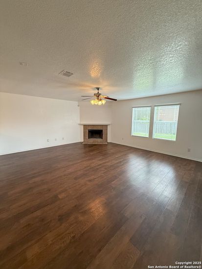 Empty room, Fireplace, Interior, Wood Texture Flooring
