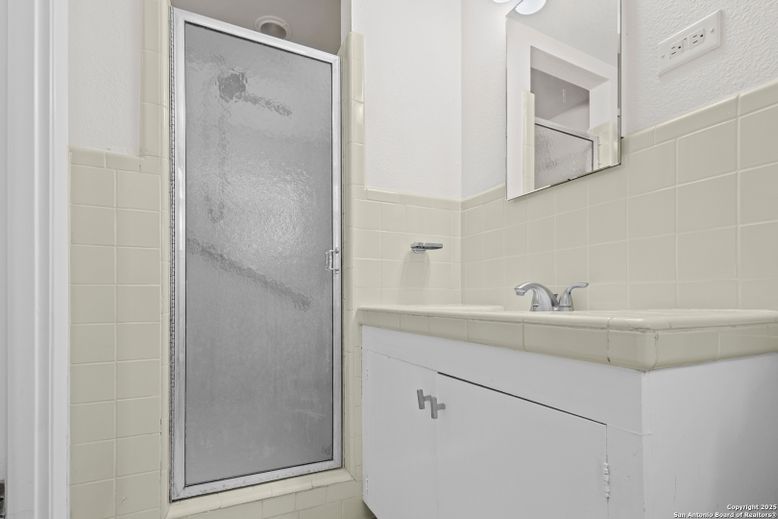 Bathroom, Glass Shower, Interior, Tile Countertops
