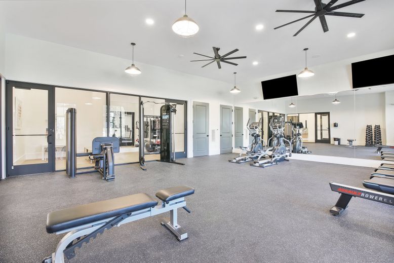 Fitness Equipment, Gym, Interior, Pendant Lights, Recessed Lighting