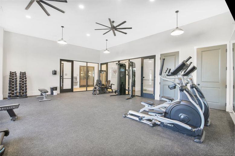 Fitness Equipment, Gym, Interior, Pendant Lights, Recessed Lighting