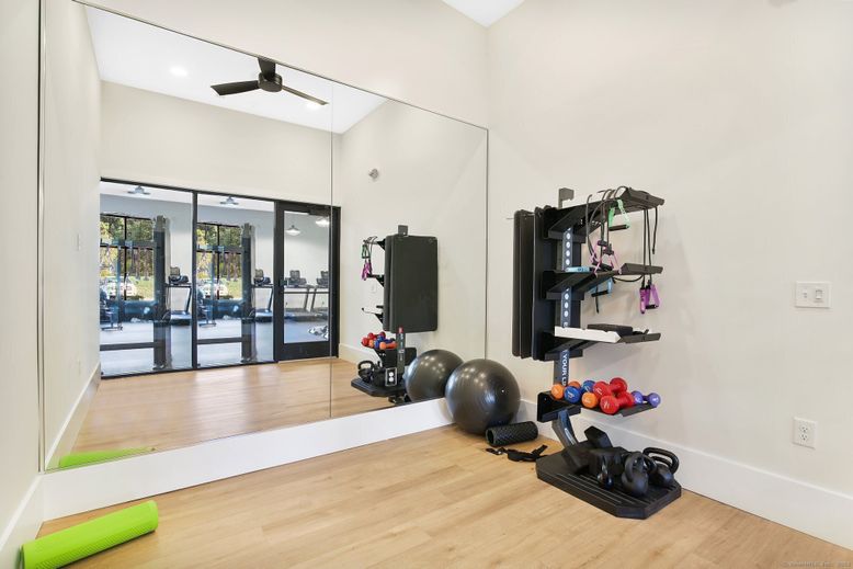 Fitness Equipment, Interior, Wood Texture Flooring