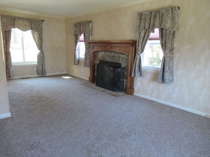 Empty room, Fireplace, Interior