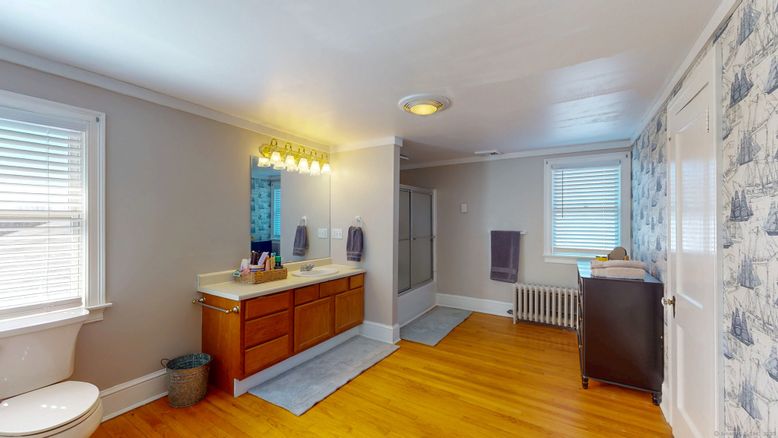 Bathroom, Interior, Wood Texture Flooring