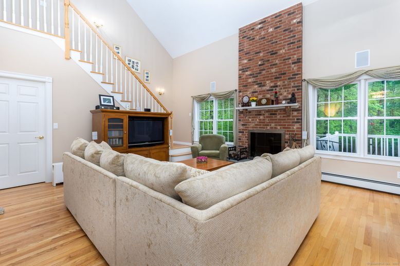 Fireplace, Interior, Living room, Stone Walls, Wood Texture Flooring