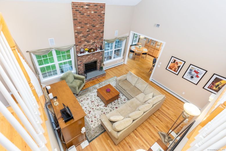 Fireplace, Interior, Living room, Stone Walls, Wood Texture Flooring