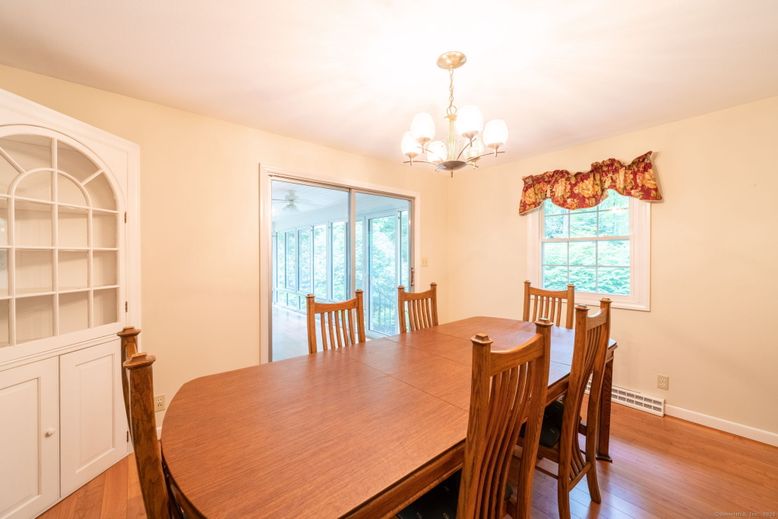 Chandelier, Dining room, Interior, Wood Texture Flooring