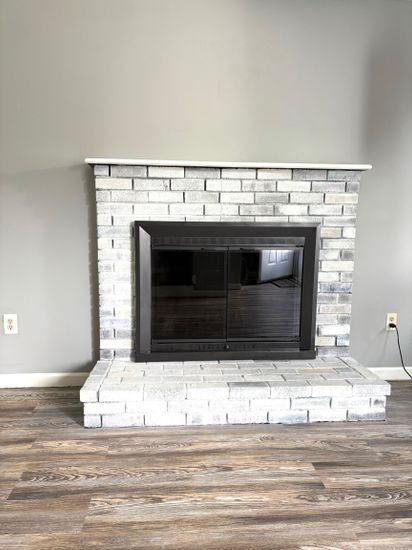 Fireplace, Interior, Wood Texture Flooring