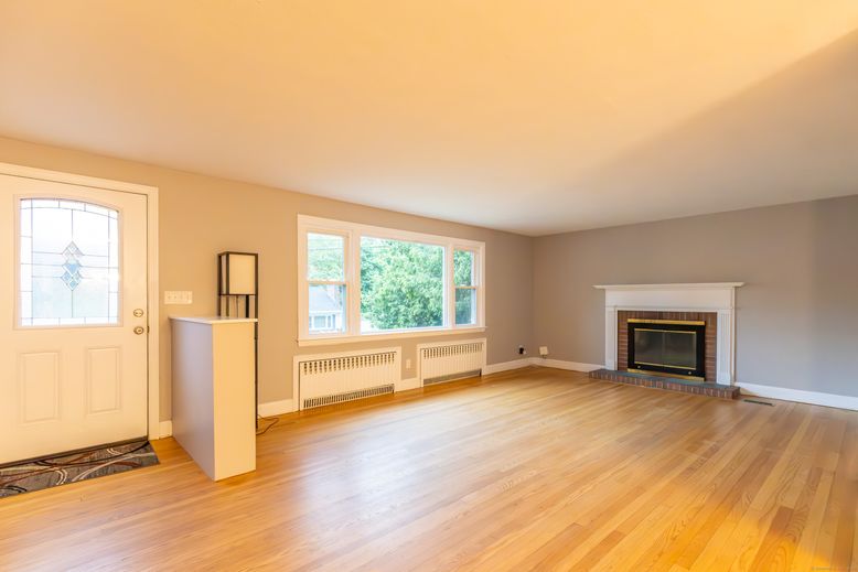 Empty room, Fireplace, Interior, Wood Texture Flooring