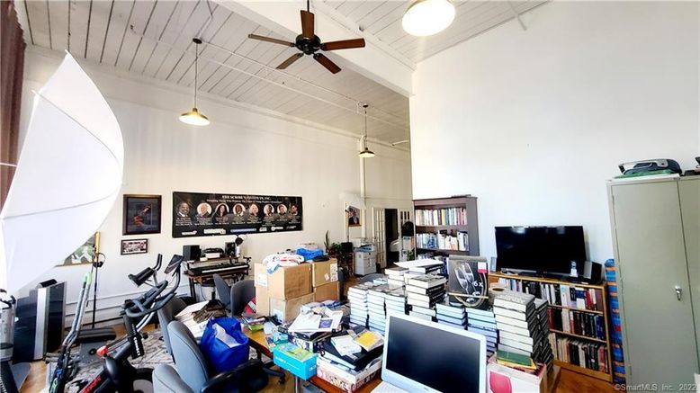 Home Office, Interior, Pendant Lights, Wood Texture Flooring